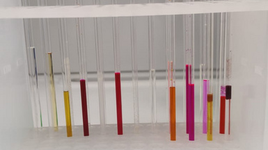NMR tubes with diverse strongly colored samples