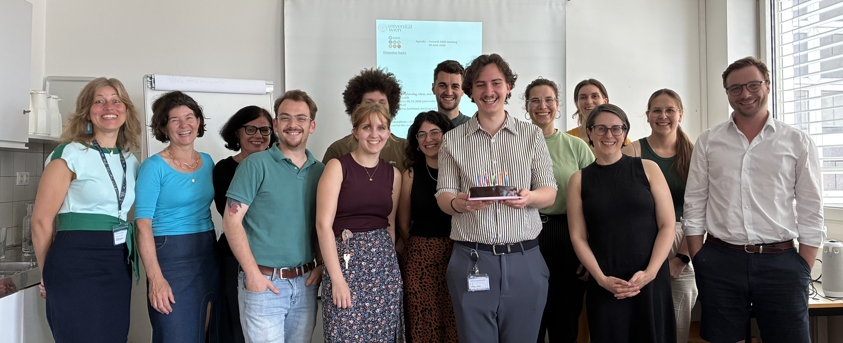 From lef to right: Manuela Schmidt, Judith M. Rollinger, Susanne Menschik-Zunzer, Athanasios Oikonomou, Marlis Stenzl, Micha Becker, Spyridoula Loukatou, Blaž Omahen, Christos Thivaios, Leonie Wurster, Sigrid Adelsberger, Lea Ann Dailey, Stefanie Hirsch, Julien Orts
